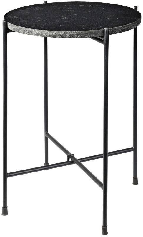 Homestyling Odkládací stolek mramorový černý 35x46 cm KO-A71100010