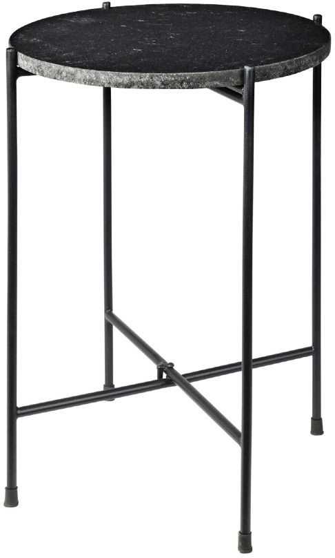 Homestyling Odkládací stolek mramorový černý 35x46 cm KO-A71100010