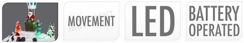 Homestyling Vánoční ozdoby scéna 245x117x295 mm KO-ACD003010