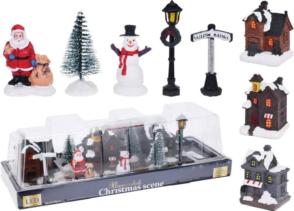 Homestyling Vánoční dekorace figurky LED osvětlení KO-ABG100800