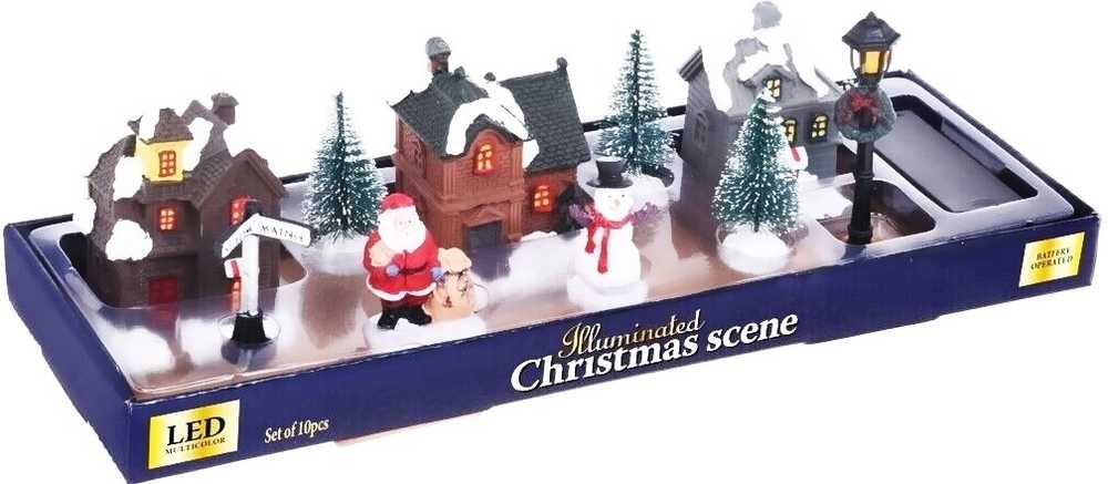 Homestyling Vánoční dekorace figurky LED osvětlení KO-ABG100800