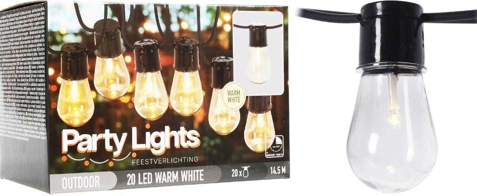 Progarden Světelný řetěz LED PARTY 20 žárovek 14,5m KO-AF5500710