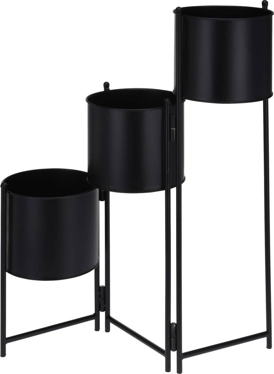 Progarden Květináč kovový sada 3 ks černá KO-AKF100770