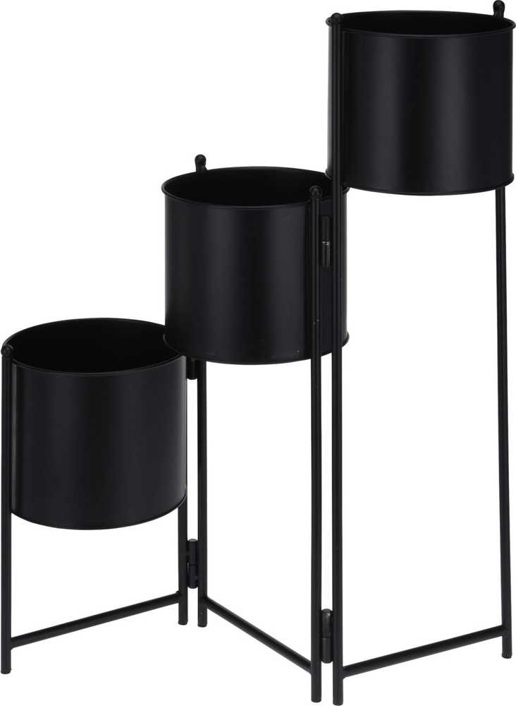 Progarden Květináč kovový sada 3 ks černá KO-AKF100770