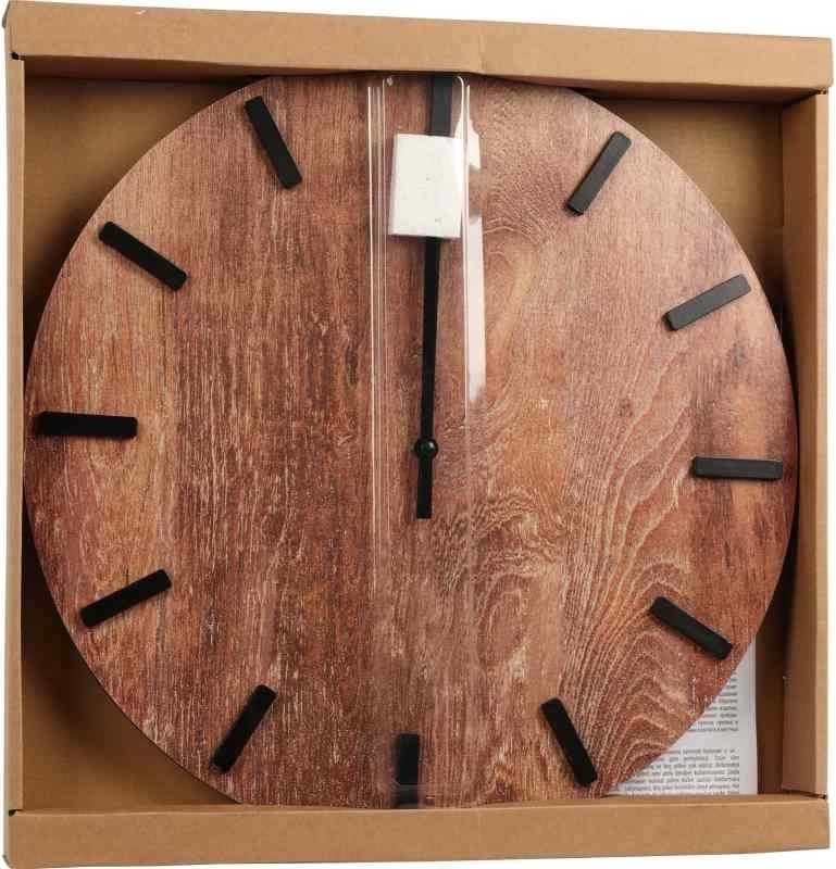 Segnale Hodiny nástěnné 40 cm dekor dřevo hnědé KO-Y36300170