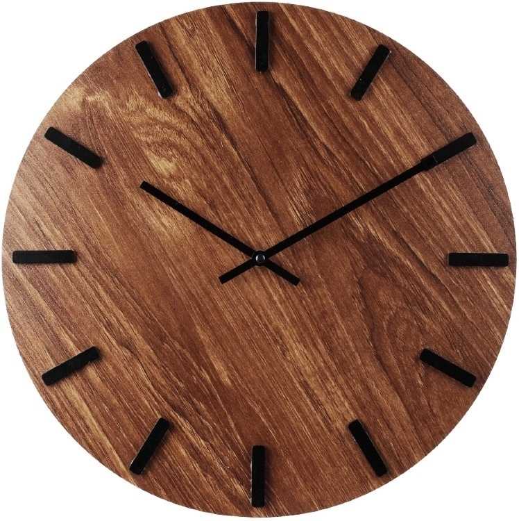 Segnale Hodiny nástěnné 40 cm dekor dřevo hnědé KO-Y36300170