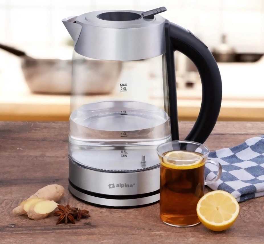 Alpina Rychlovarná konvice skleněná 2200WED-247334