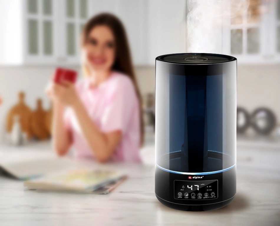 Alpina Zvlhčovač vzduchu s LED displejem 4,3 L černáED-247412