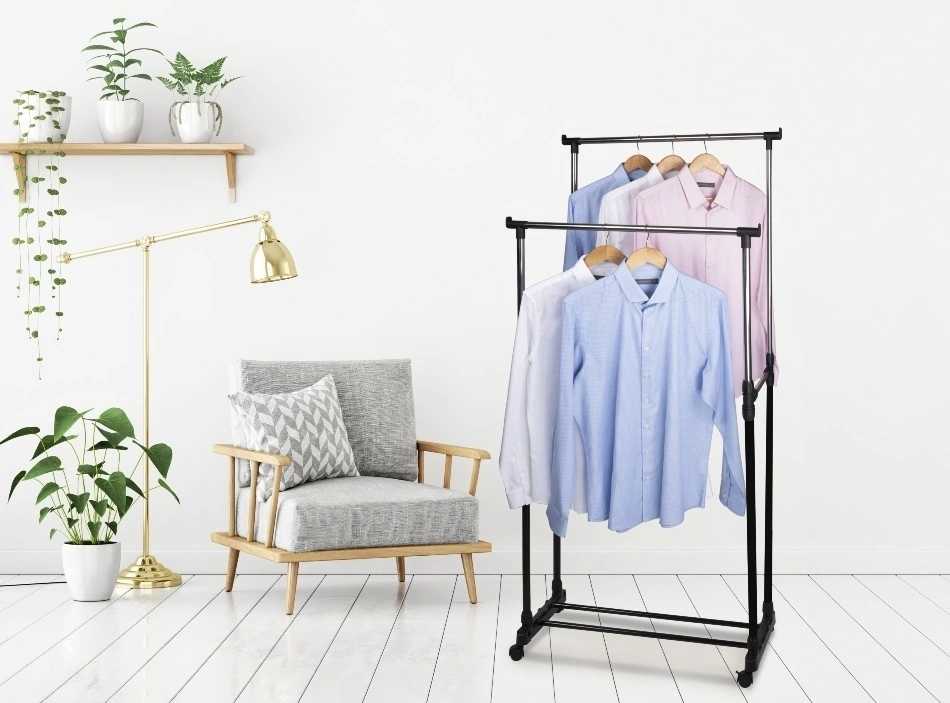 Alpina Věšák na oblečení pojízdný dvojitýED-226581