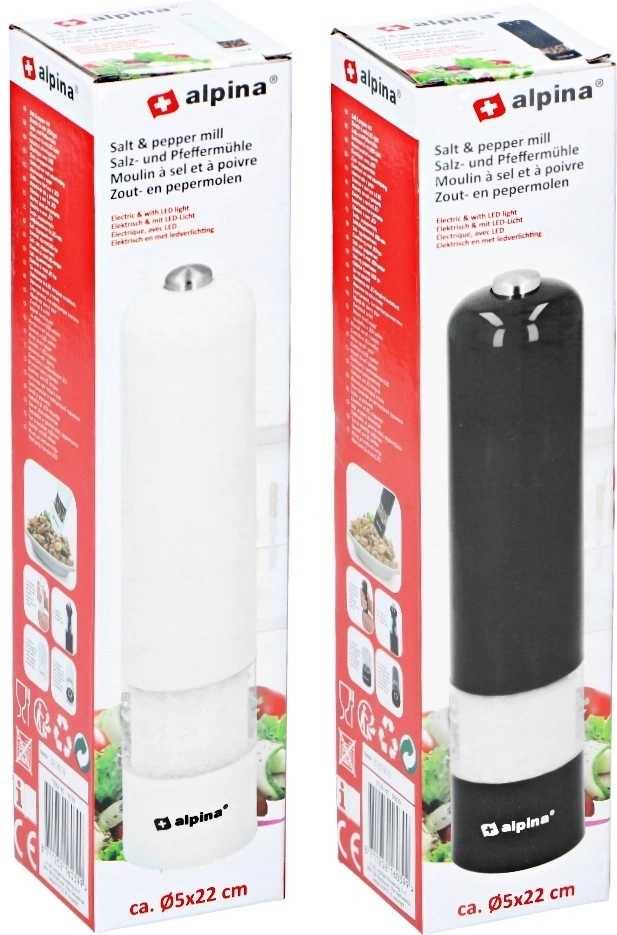 Alpina Mlýnek na sůl a pepř elektrický černáED-216039cern