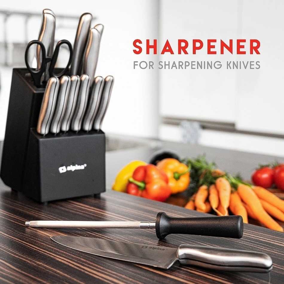 Alpina Sada nožů ve stojanu 15 ks nerez ocelED-212293