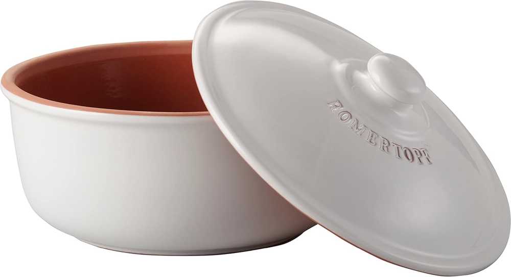 Römertopf Keramický hrnec na pečení chleba, bílý