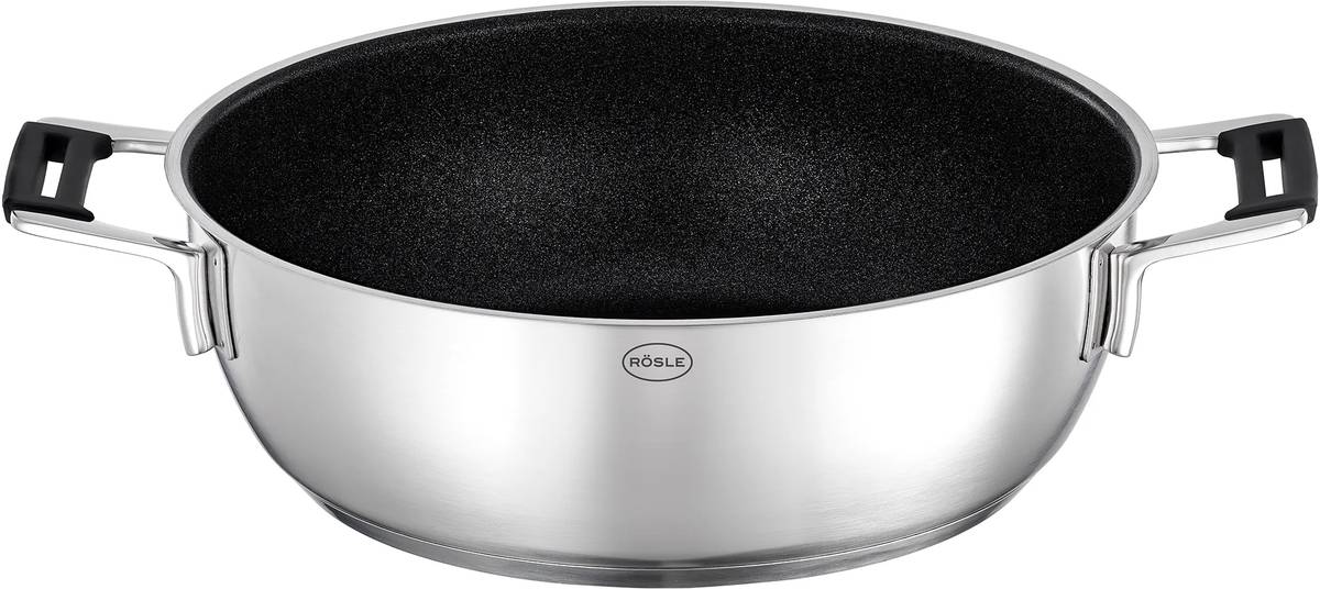 Rösle Nerezová servírovací pánev s nepřilnavým povrchem, Silence Pro, 28 cm