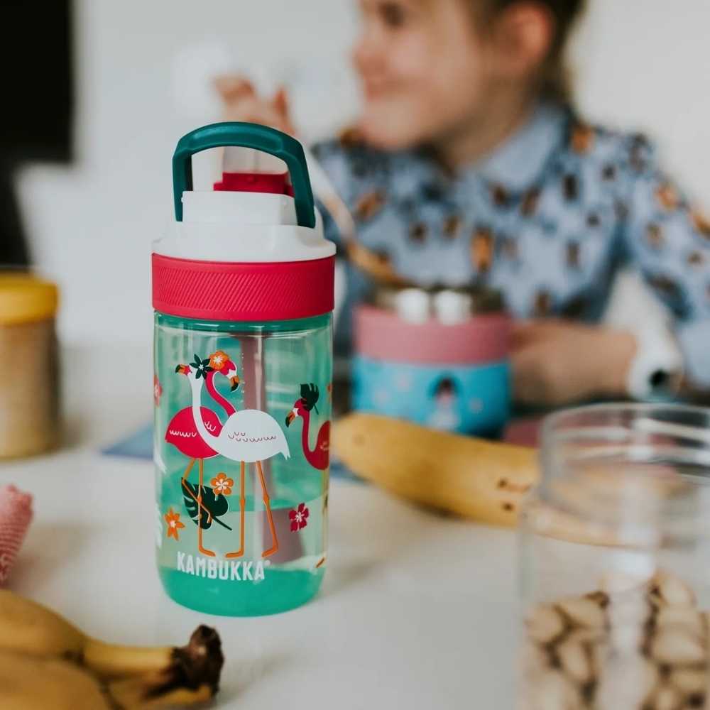 Kambukka Láhev na vodu pro děti Lagoon, Pink Flamingo, 400 ml