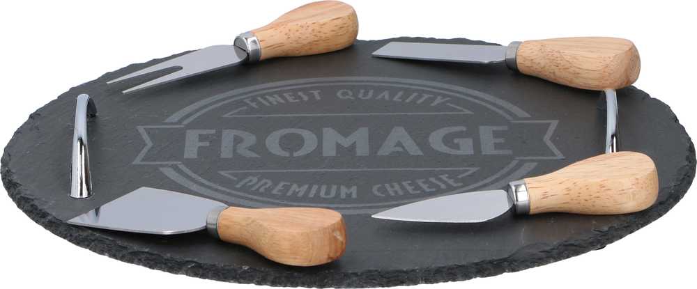 Alpina set na sýry s náčiním 4 kusy břidlice průměr 30 cm