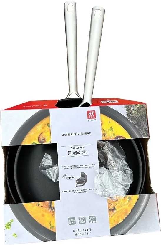 Zwilling Sada pánví TrueFlow 24 + 28 cm, nerezová ocel