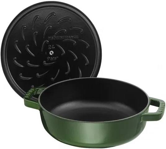 Staub Litinová pánev na dušení Chistera 24 cm zelená
