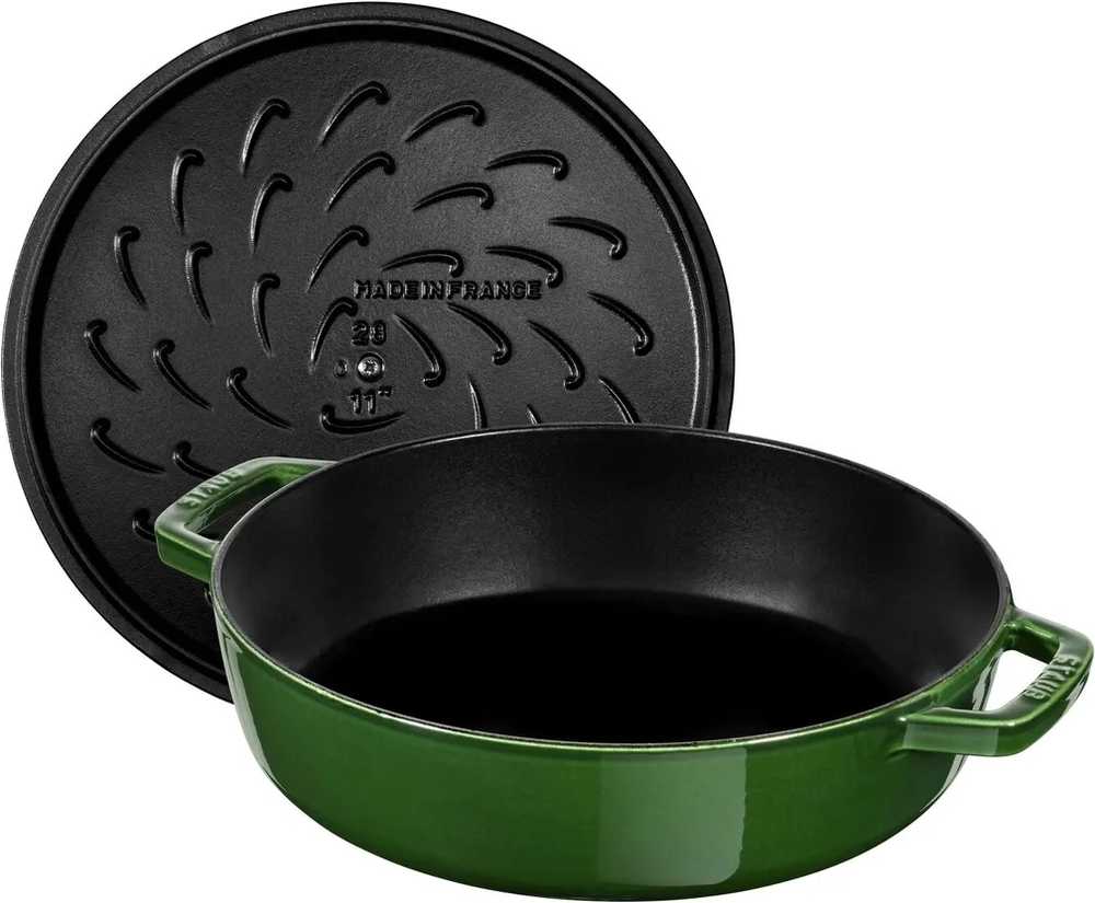 Staub Litinová pánev na dušení Chistera 24 cm zelená