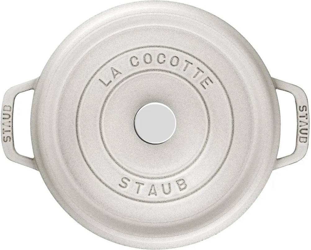 Staub Cocotte kulatá, 26 cm, bílý lanýž