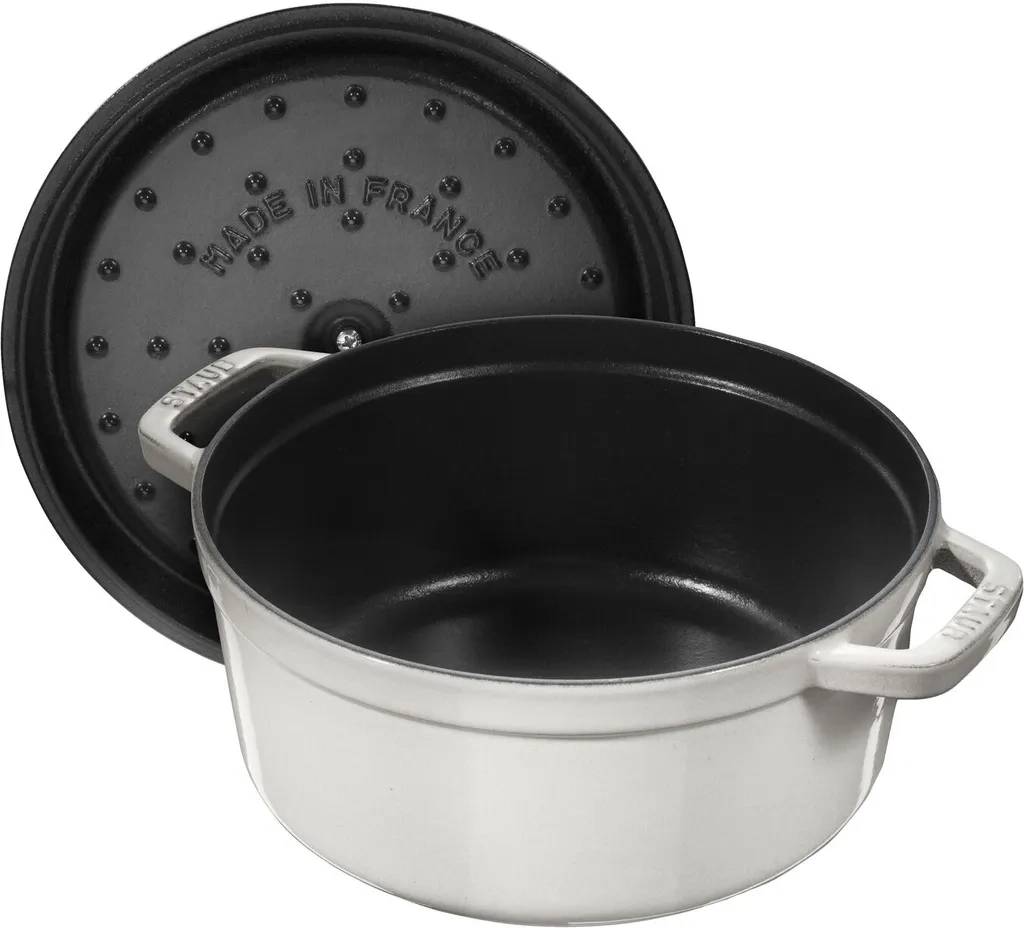 Staub Cocotte kulatá, 26 cm, bílý lanýž