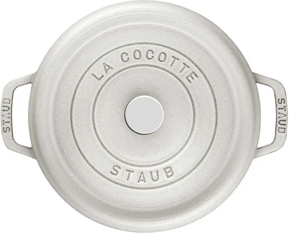 Staub Cocotte kulatá, 26 cm, bílý lanýž
