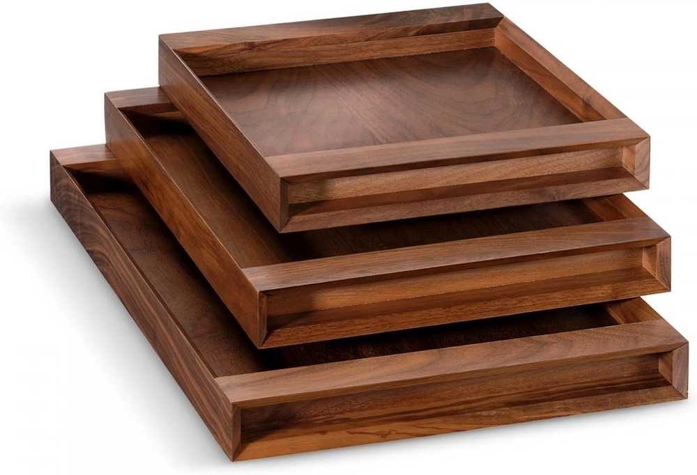 Philippi Designový podnos Lodge ořechové dřevo 3 velikosti
