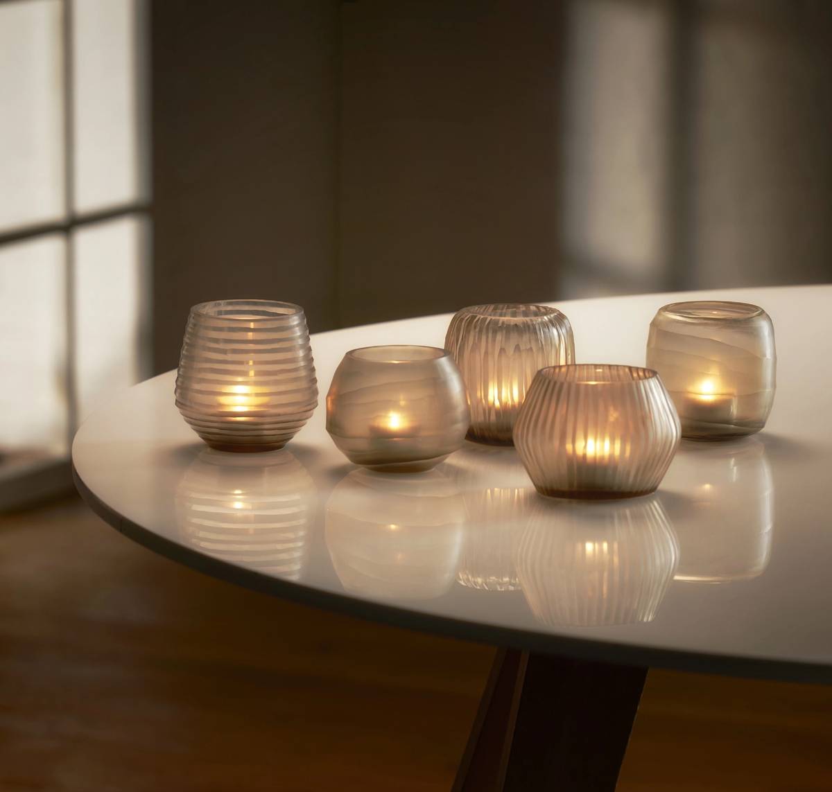 Philippi Skleněné svícínky Terra, 5 ks