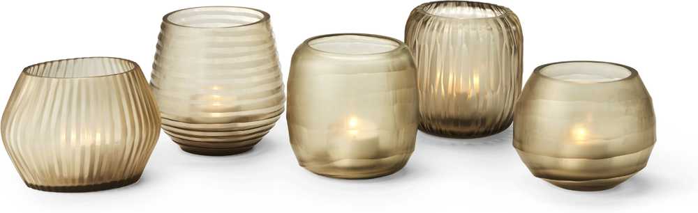 Philippi Skleněné svícínky Terra, 5 ks