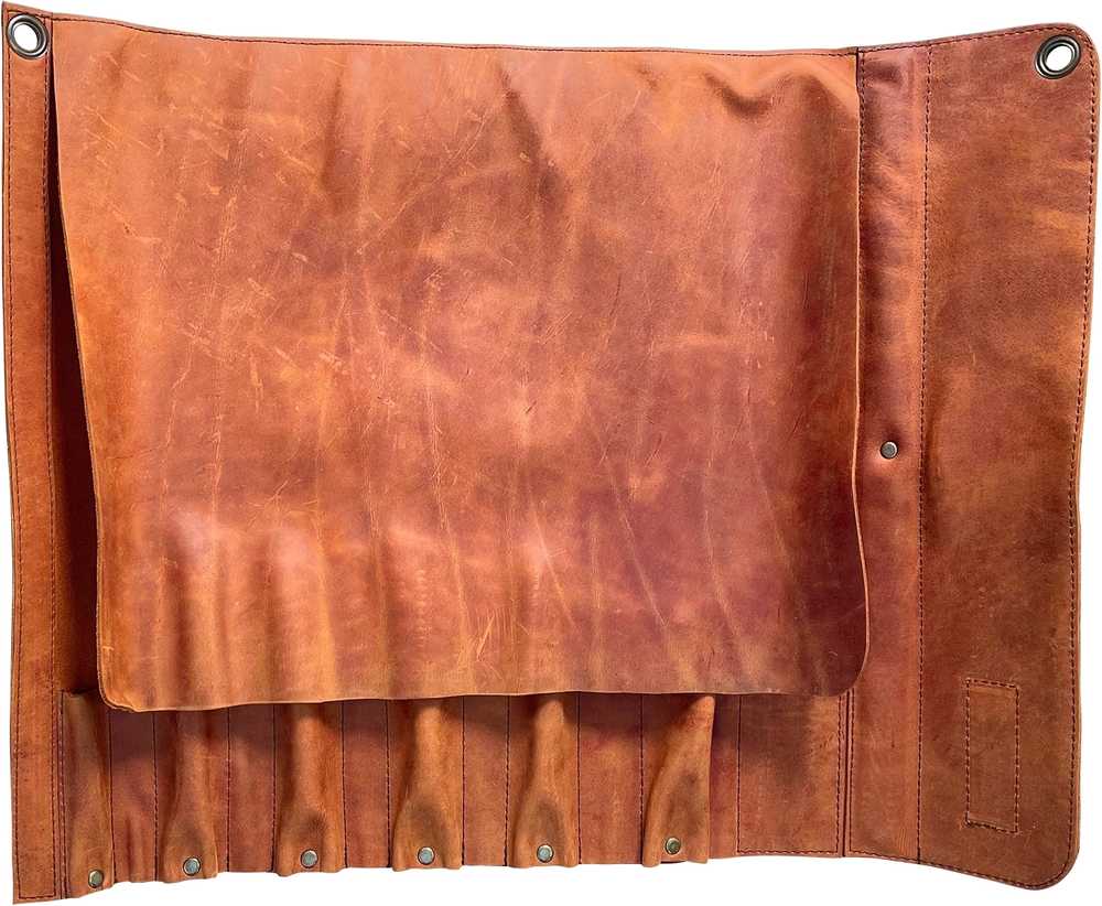 Samura kožené profesionální rolovací pouzdro na nože orange