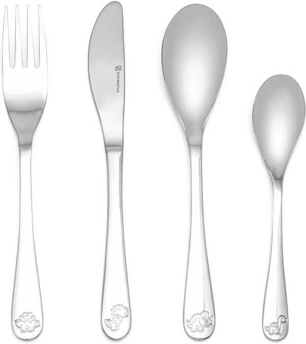 Zilverstad Dětská sada příborů (4 ks) Dinosaury