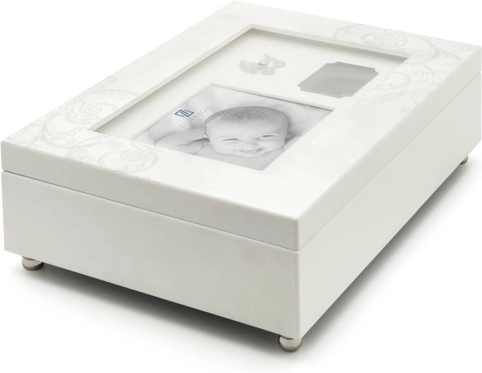 Zilverstad Bílá hrací krabička na vzpomínky Baby