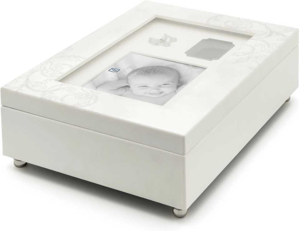 Zilverstad Bílá hrací krabička na vzpomínky Baby
