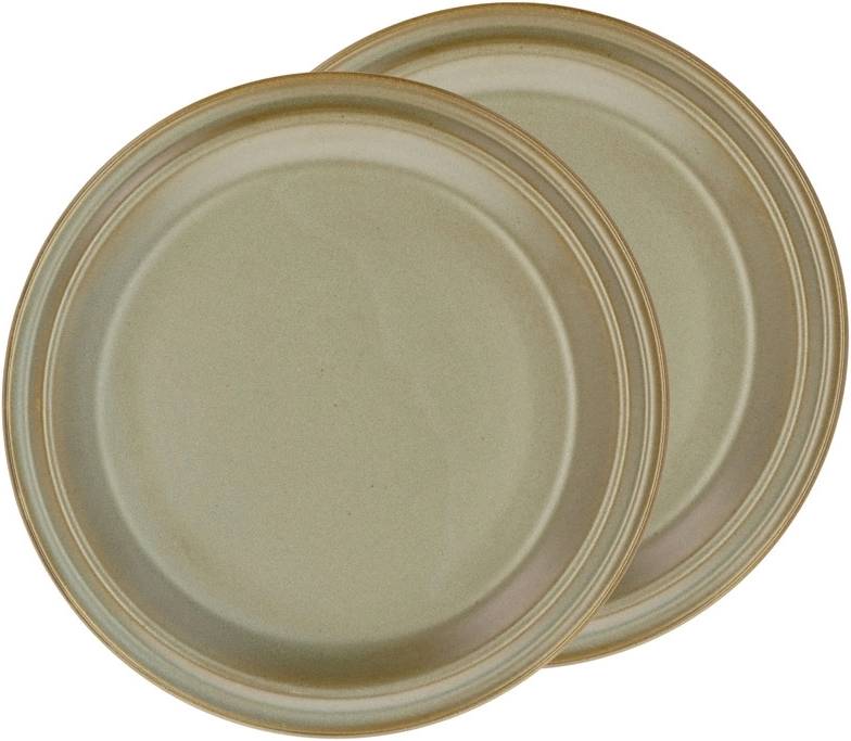 Villa Collection Porcelánový mělký talíř Evig 26 cm Brown (sada 2 ks)