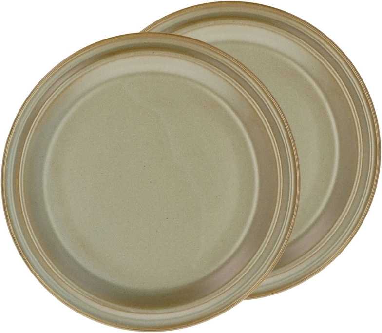 Villa Collection Porcelánový mělký talíř Evig 26 cm Brown (sada 2 ks)