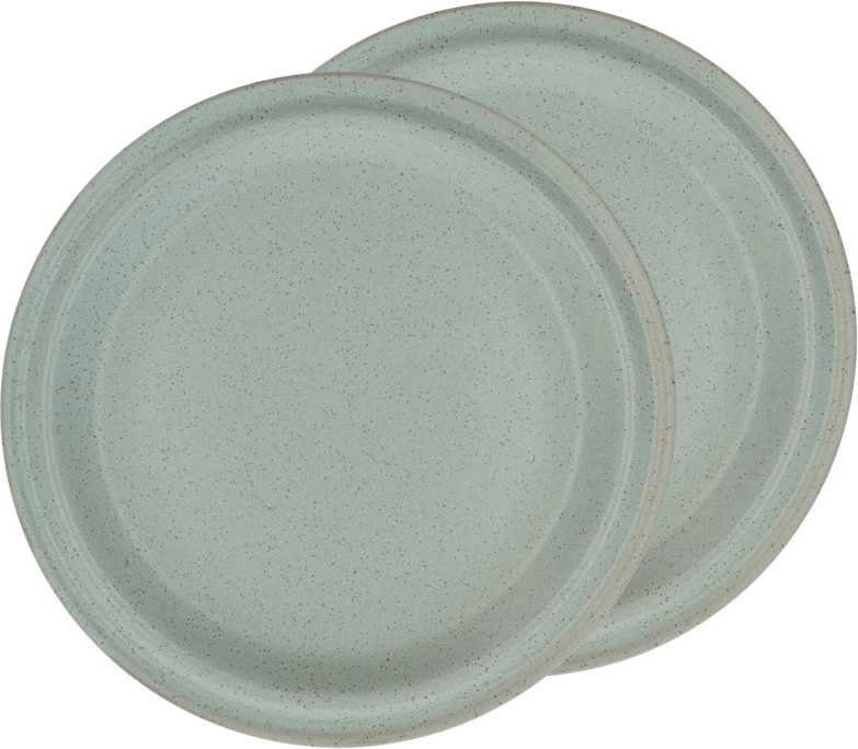 Villa Collection Porcelánový mělký talíř Evig 26 cm Green (sada 2 ks)