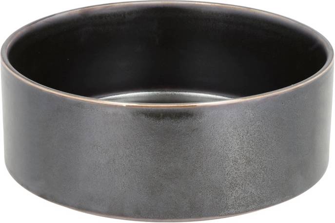Villa Collection Porcelánová servírovací mísa Fjord 24,3x9 cm Black Metallic