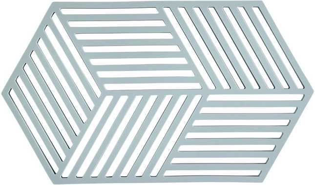 Zone Denmark Silikonová podložka pod horké Hexagon Fog Blue 24 cm