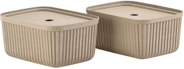 Zone Denmark Úložný box Pulp Natural Brown (sada 2 ks) 32x23 cm