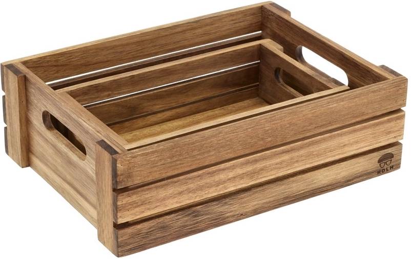 Holm Sada krabiček z akáciového dřeva (2 ks)