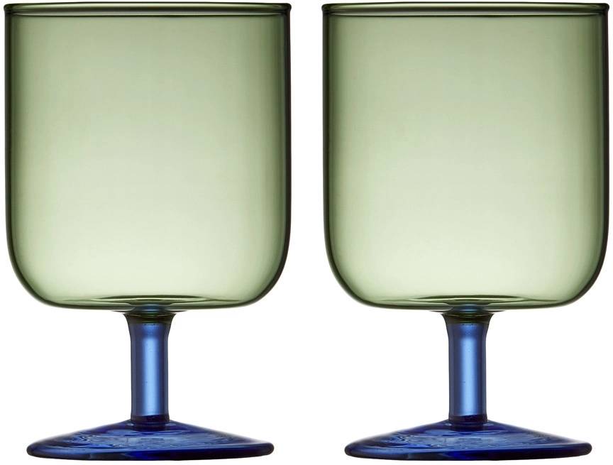 Lyngby Glas Sklenice na víno Torino 30 cl (2ks) Green/Blue