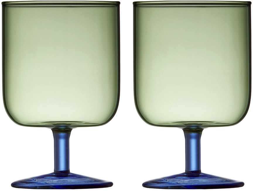 Lyngby Glas Sklenice na víno Torino 30 cl (2ks) Green/Blue