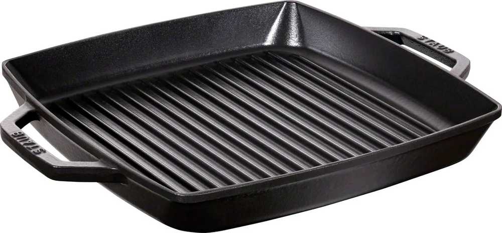 Staub Grilovací pánev se dvěma úchyty 28x28 černá