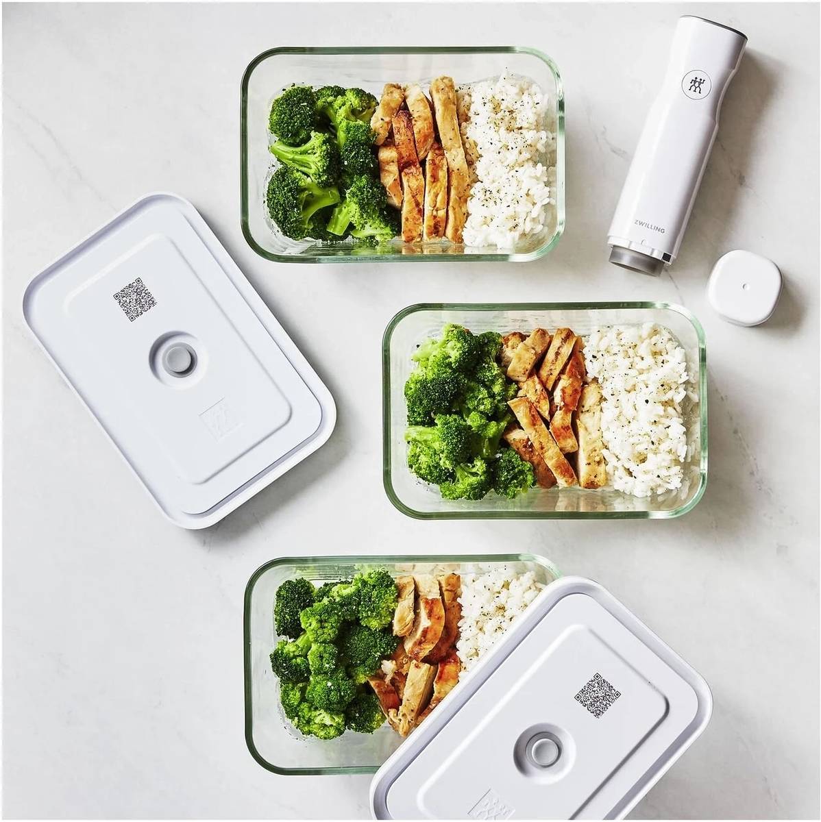 Zwilling Vacuum dóza na potraviny skleněná M 0,9l