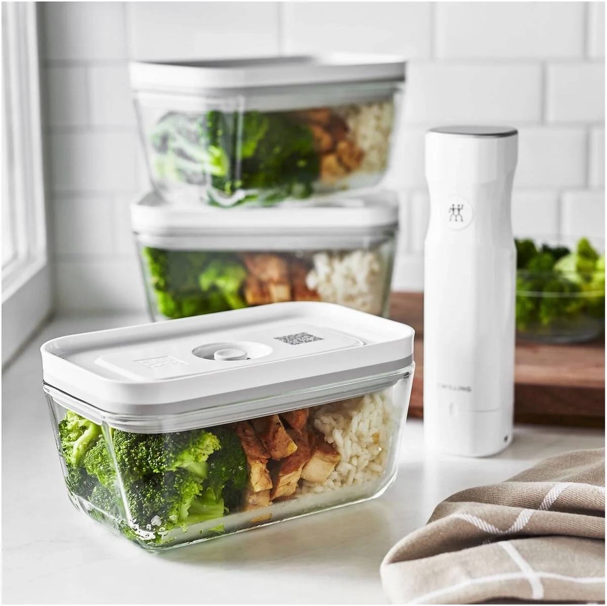 Zwilling Vacuum dóza na potraviny skleněná M 0,9l