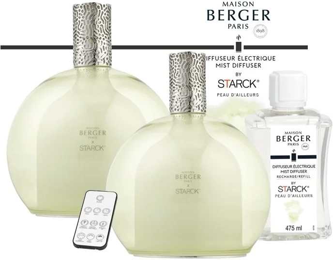 Maison Berger Paris Berger elektrický difuzér Starck s náplní 0,475l Peau d’Ailleurs/Kůže od jinud zelený