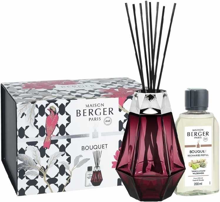 Maison Berger Paris BERGER tyčinkový difuzér Prisme s náplní Divočina 0,2l granátový (EOL)