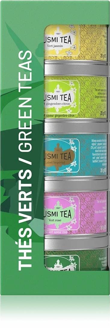 Kusmi Tea Organic Green Teas set 5ti miniatur 100g