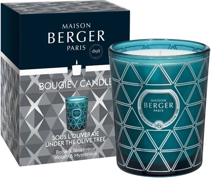 Maison Berger Paris BERGER Geode svíčka 180g Under the Olive Tree / Pod Olivovníkem modrá