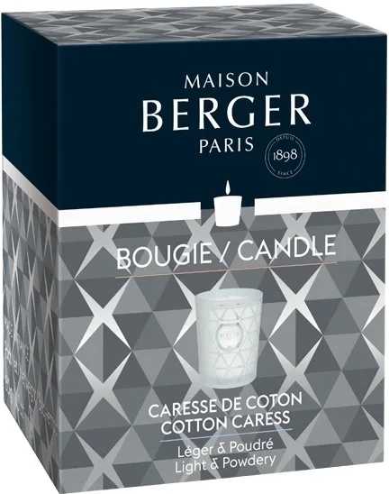 Maison Berger Paris BERGER Geode svíčka 180g Cotton Caress/Bavlněná péče ojíněná