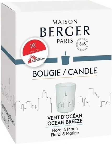 Maison Berger Paris BERGER MSF svíčka 180g Ocean Breeze/Vůně oceánu bílá